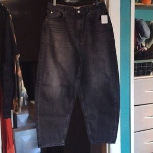 *nwt* we the free / free people dark wash denim westward high rise balloon jeans